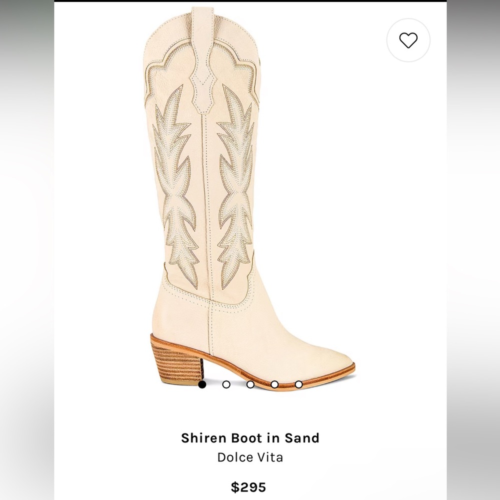 Dolce vita white cowboy boots size 6